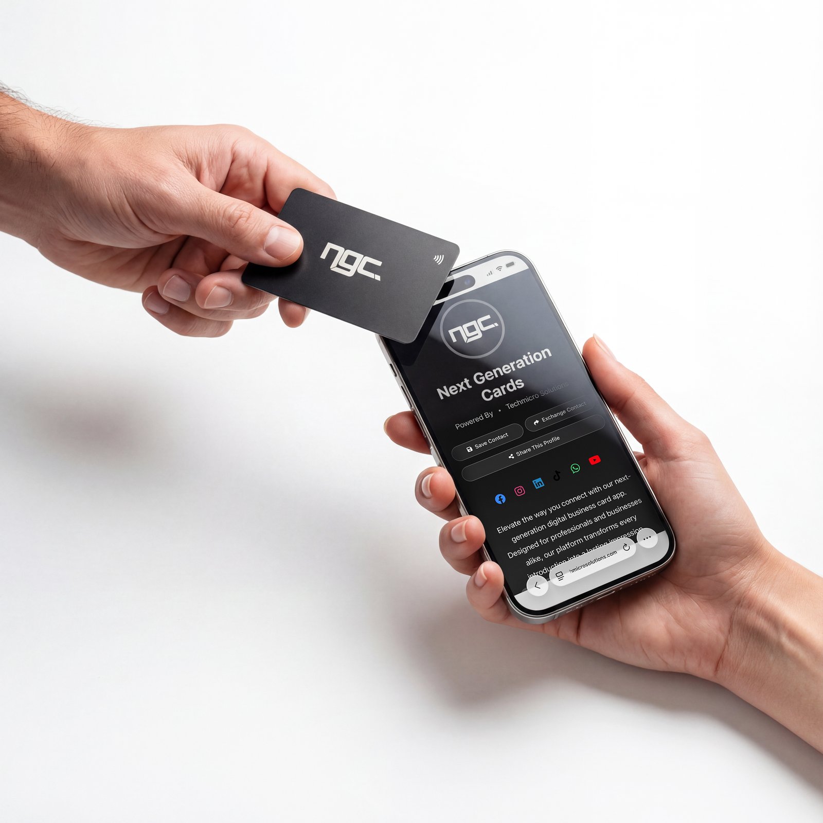 NFC Digital Business Card Interaction - Next Generation Cards