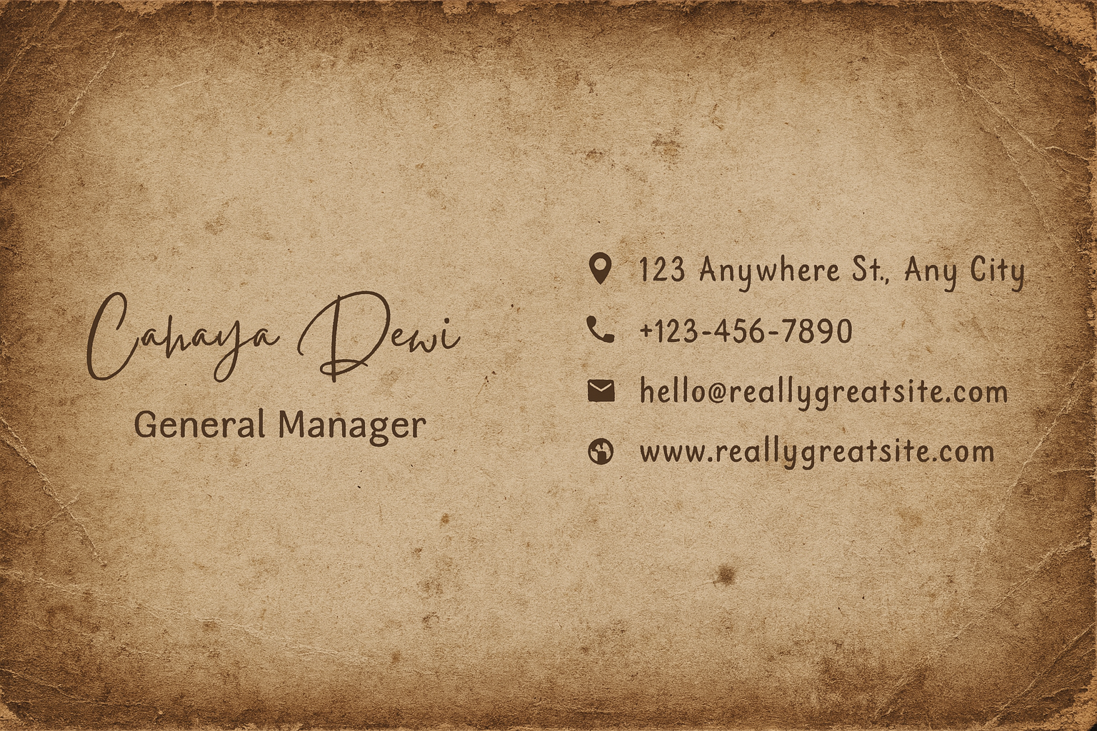 Traditional Paper Business Card